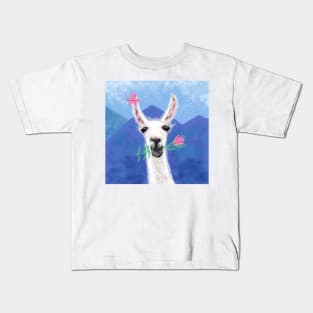 Llama Yama Flowerama Kids T-Shirt